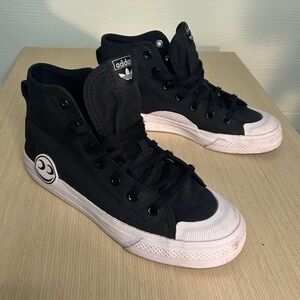 special edition See See  Nizza adidas Black High-Top Canvas Sneaker